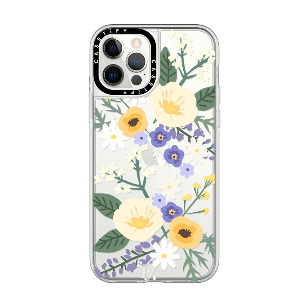 Casetify Grip Case Veronica Violet Floral Mix for iPhone – Matt