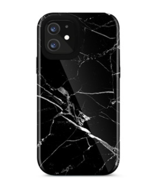 Blu Element - Mist 2X Fashion Case Black Marble Glossy for iPhone