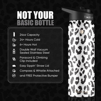 24oz Water Buddy - Snow Leopard