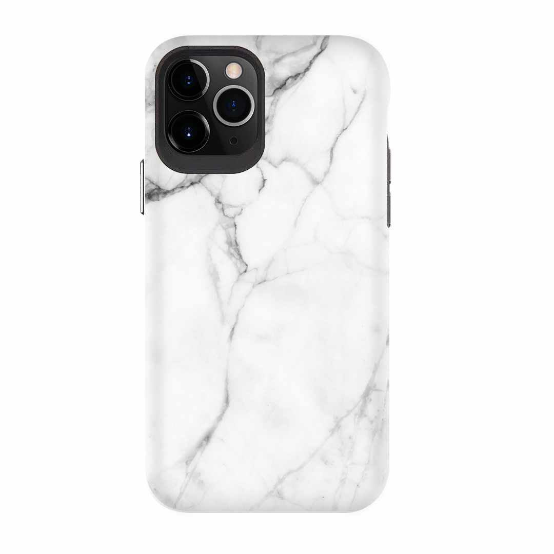 Blu Element - Mist 2X Fashion Fashion Case White Marble Matte for iPhone