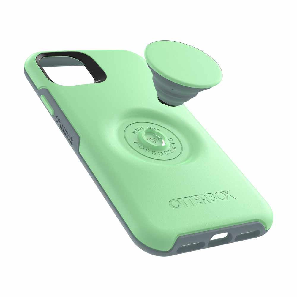 Otterbox - Otter + Pop Symmetry Case with Swappable PopTop Mint To Be for iPhone