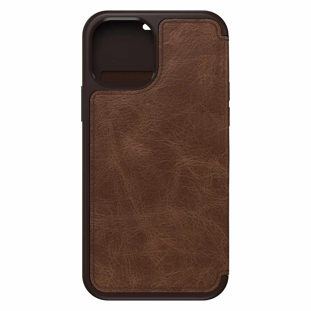 Otterbox - Strada Folio Leather Case Dark Brown/Rodeo Brown for iPhone