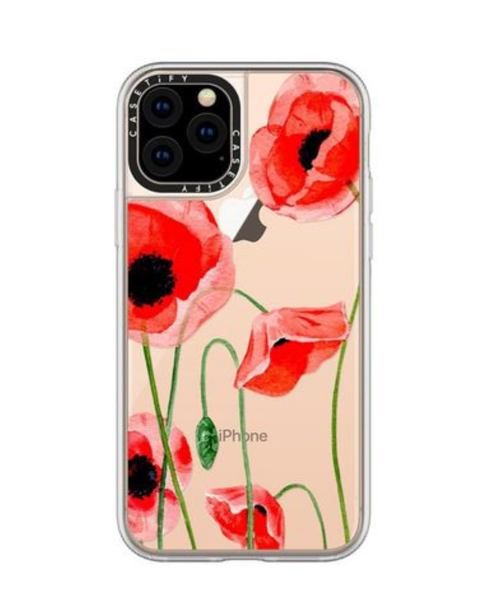 Casetify Grip Case iPhone 11 Pro Red Poppies